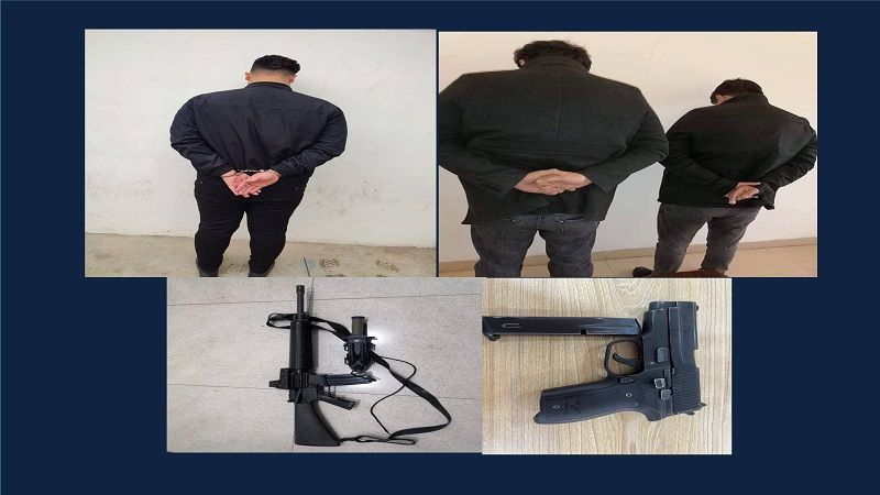 لە سلێمانى سێ تۆمه‌تبار ده‌ستگیركران و ده‌ستیشبه‌سه‌ر دوو چه‌كدا گیرا 